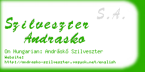 szilveszter andrasko business card