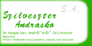 szilveszter andrasko business card